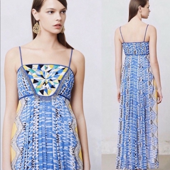 NWT Anthropologie Ranna Gill Sunburst Maxi Dress - Picture 3 of 8